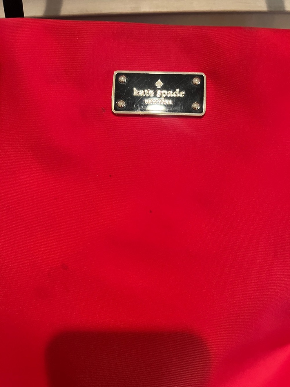 kate spade Bright Red Nylon Tote with Black Handles - Picture 3 of 13